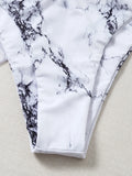 Sexy Marble Print Bikini 2026 Women Push Up Bra Underwire 3 Piece Swimsuit Brazilian Beach Bathing Suit Swimwear Swimming Suits