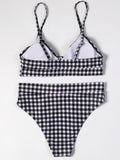 ZTVitality Bow Plaid Bikinis Push Up Sexy Bikini 2021 Hot Sale Straps Padded High Waist Swimsuit Retro Swimwear Women Biquini