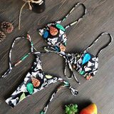 Sexy Ruffle Frilled Micro Thong Bikini 2025 Women Swimwear Female Swimsuit Two-pieces Bikini set String Bather Bathing Suit Swim