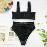 2026 Snake Printed Bandeau Bikini High Waist Swimsuit Women Vintage Swimwear Female Waist Belt Bikini Set Push Up Bathing Suit