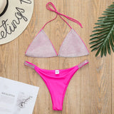 Shiny Jewelled Sequins Diamond Bikini Women Swimsuit Female Swimwear Two Pieces Bikini Set Mini Micro Bathing Suit Swim Lady