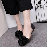 Flats Women Shoes Woman Transparent Flower Leisure Ballerina Ladies Shoes Female Pointed Toe Slip On Shallow Casual Shoes2020