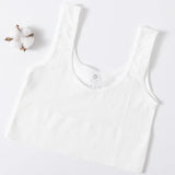 Women Crop Top Seamless Underwear Ribbed Bralette O Neck Bra Tops Female Bra Crop Top Fashion Tanks Top Streetwear Camisole