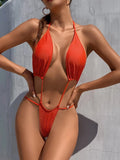 Sexy Extreme Mini Micro String Women Swimwear One Piece Swimsuit Female Cross Backless Monokini High Cut Bathing Suit Swim Lady