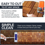 Solid Wood Deck Tiles Set 10