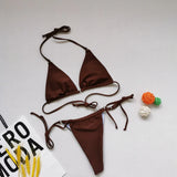 2025 Polka Dot Mini Micro String Bikini Women Swimsuit Female Bikinis Brazilian Swimwear Two Pieces Bikini Set Bathing Suit Swim