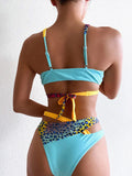 Sexy Splicing Cross Bandage Thong Bikini Female Swimsuit Women Swimwear Two Pieces Bikini Set Bathing Suit Swim Beach Wear Lady