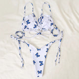 Sexy Ruffle Frilled Micro Thong Bikini 2025 Women Swimwear Female Swimsuit Two-pieces Bikini set String Bather Bathing Suit Swim