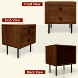 Savana Solid Wood 2-Drawer Nightstand