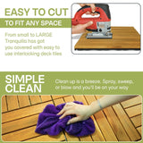 Solid Wood Deck Tiles 6 Slat Set 9