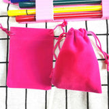100 Pcs/Lot 5x7 7x9 9x12 10x16cm Coloful Velvet Gift Bags&small Pouches Jewelry Package Bags Velvet Drawstring Packaging Bags