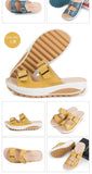 2021New Women Sandals Wedges Sandals Ladies Open Toe Round Toe Buckle Black Yellow White Platform Sandals Shoes