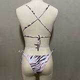 ZTVitality Sexy Bikinis Print Bandage Bikini 2025 Hot Sale Padded Bra Low Waist Swimsuit Female Swimwear Women Brazilian Biquini
