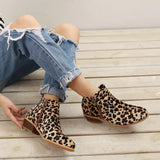 gyh Spring Women Ankle Boots Square Mid Heel Zip Shoes Woman Pointed Toe Shoes Female Classic Blue Autumn Boots Plus Size
