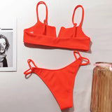 V-Bar Underwired Polka Dot Bikini 2025 Women Swimsuit Female Swimwear Two Pieces Bikini Set Ribbed High Cut Bathing Suit Swim