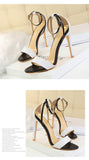 BIGTREE Shoes 11 cm High Heeled Sandals Women Summer Shoes Stiletto High Heels Open toed hollowed out Women Sandals Party Shoes