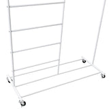 White Rolling Multi Use Laundry Clothes Drying Rack