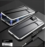 Magnetic Privacy Glass Case for iPhone - Anti-Peep Screen Protector with 9H Hardness