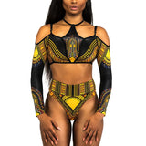 2025 African Dashiki Print One Piece Swimsuit Women High leg cut Swimwear Female Trikini Thong Monokini Brazilian Bathing Suit