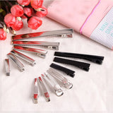 30PCS/Lot High Quality 3.2-5.5cm Silver-Color Black Hair Clips Flat Barrettes Iron Hairpins DIY Hair Accessories For Women Girls