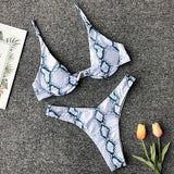 Sexy Neon V-bar Underwired Bikini 2025 Female Ribbed Swimsuit Women Thong Swimwear Two-pieces Bikini set Push up Bathing Suit