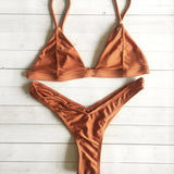 ZTVitality Swimwear Women Sexy Push Up Bikini 2019 Hot Sale Beach Padded Straps Triangle Thong Swimsuit Female Brazilian Biquini