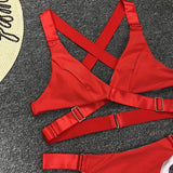 Sexy Adjustable Buckle Bandage Vevlet Bikini 2026 Women Swimsuit Female Bikinis Swimwear Two Pieces Bikini set Bathing Suit Swim
