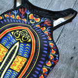 2025 African Dashiki Print One Piece Swimsuit Women High leg cut Swimwear Female Trikini Thong Monokini Brazilian Bathing Suit