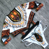 2025 African Dashiki Print One Piece Swimsuit Women High leg cut Swimwear Female Trikini Thong Monokini Brazilian Bathing Suit