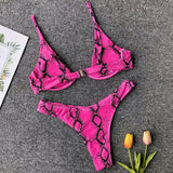 Sexy Neon V-bar Underwired Bikini 2025 Female Ribbed Swimsuit Women Thong Swimwear Two-pieces Bikini set Push up Bathing Suit