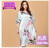 Plus Size Black Women's Summer Lounge Robe Lady New Sexy Home Dress Rayon Nightgown Large Loose Sleepwear Bathrobe Gown S002-B