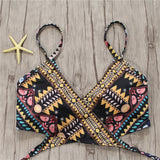 2022 Sexy Bandage Aztec Biquini String Strappy Swim Wear Bathing Suit Swimsuit Beachwear Swimwear Women Brazilian Bikini