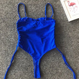 Splicing High Cut Out One Piece Swimsuit Women Tassel Swimwear Female Sexy Bathing Suit String Leopard Bikini 2025 Monokini Lady