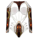 2025 African Dashiki Print One Piece Swimsuit Women High leg cut Swimwear Female Trikini Thong Monokini Brazilian Bathing Suit