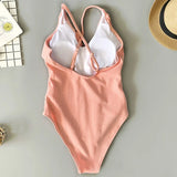 S - XXL Sexy Ribbed Ruffled One Piece Swimsuit Women Swimwear Female Monokini High Cut Bather Bathing Suit Swim Wear Bodysuit