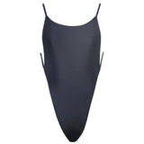 2025 Sexy Sparkling Shiny Women Swimwear One Piece Swimsuit Female High Cut Monokini Backless Bather Bathing Suit Swim Bodysuit