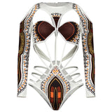 2025 African Dashiki Print One Piece Swimsuit Women High leg cut Swimwear Female Trikini Thong Monokini Brazilian Bathing Suit