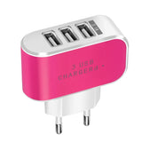 USB Charger 3 Ports 5V2A Travel Wall Power Adapter Charging For iPhone Xiaomi Samsung HTC Huawei Nylon Braided Micro USB Cable
