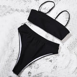 ZTVitality Sexy Bikinis Solid Push Up Bikini 2021 Hot Sale Padded Bra Straps High Waist Swimsuit Female Swimwear Women Biquini