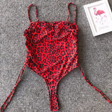 Splicing High Cut Out One Piece Swimsuit Women Tassel Swimwear Female Sexy Bathing Suit String Leopard Bikini 2025 Monokini Lady