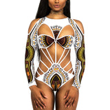 2025 African Dashiki Print One Piece Swimsuit Women High leg cut Swimwear Female Trikini Thong Monokini Brazilian Bathing Suit