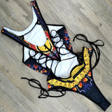 2025 African Dashiki Print One Piece Swimsuit Women High leg cut Swimwear Female Trikini Thong Monokini Brazilian Bathing Suit