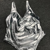 Sexy Shiny PU Leather Bikini Women 2025 Bikinis Bling Swimwear One Piece Swimsuit Female Monokini Bather Bathing Suit Swim Lady