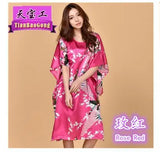 Plus Size Black Women's Summer Lounge Robe Lady New Sexy Home Dress Rayon Nightgown Large Loose Sleepwear Bathrobe Gown S002-B