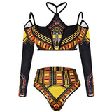 2025 African Dashiki Print One Piece Swimsuit Women High leg cut Swimwear Female Trikini Thong Monokini Brazilian Bathing Suit