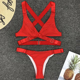 Sexy Adjustable Buckle Bandage Vevlet Bikini 2026 Women Swimsuit Female Bikinis Swimwear Two Pieces Bikini set Bathing Suit Swim