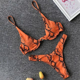 High Cut V-bar Underwired Bikini Women Swimsuit Female Micro Thong Swimwear Two-pieces Bikini Set Push Up Bathing Suit Swim Lady