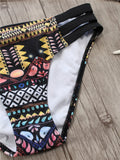 2022 Sexy Bandage Aztec Biquini String Strappy Swim Wear Bathing Suit Swimsuit Beachwear Swimwear Women Brazilian Bikini