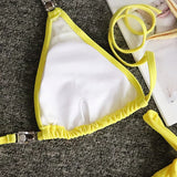 Sexy Halter Crystal Diamond Bikini 2025 Women Swimsuit Female Swimwear Two-pieces Bikini set Rhinestone Bather Bathing Suit Swim