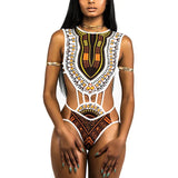 2025 African Dashiki Print One Piece Swimsuit Women High leg cut Swimwear Female Trikini Thong Monokini Brazilian Bathing Suit